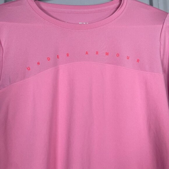 Under Armour Medium Long Sleeve Shirt Pink Lightweight Athletic Workout Gym Tops - Picture 3 of 8